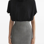 Body drapeggiato power in nero Mugler - donna 