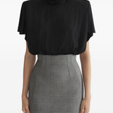 Body drapeggiato power in nero Mugler - donna 