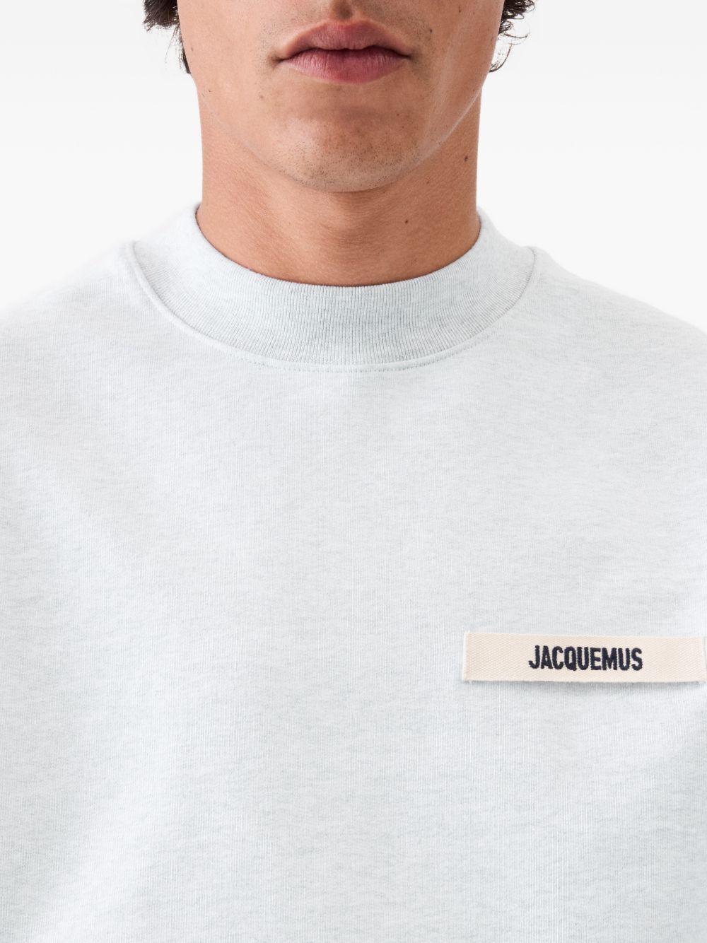 Felpa con etichetta logo in grigio Jacquemus - uomo 
