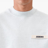 Felpa con etichetta logo in grigio Jacquemus - uomo 