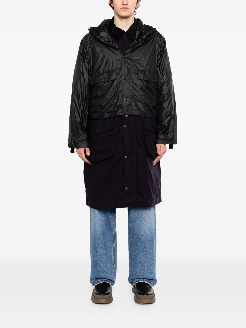 Cappotto Endurance con cappuccio in nero Barbour x kaptain sunshine - uomo 