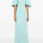 Abito lungo star shower con cristalli in celeste Jenny packham - donna 