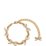 Bracciale a catena con cristalli in oro Self-portrait - donna 