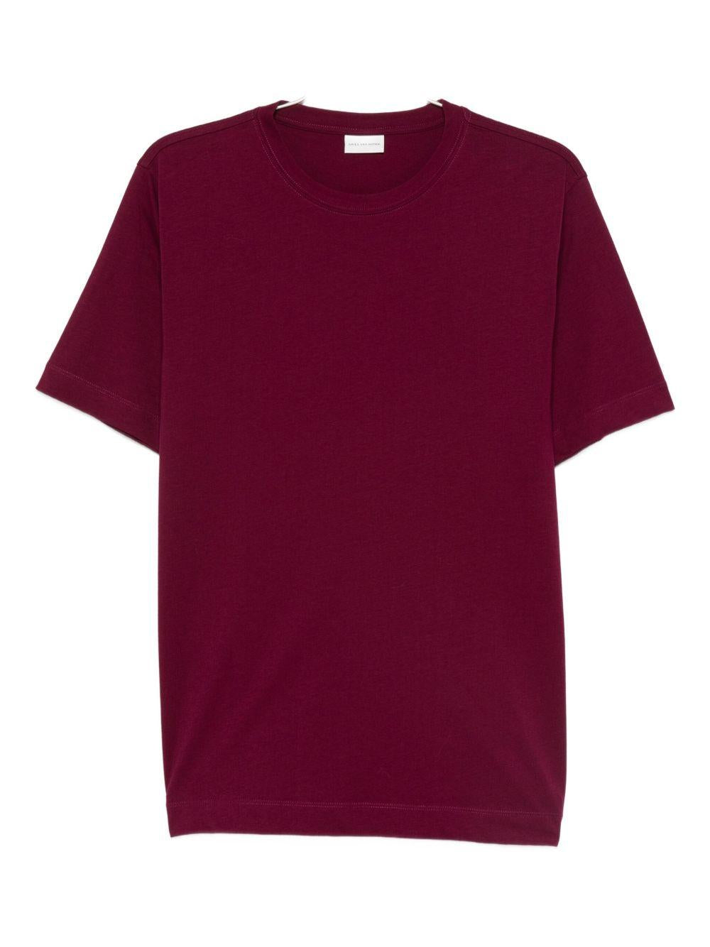 T-shirt a maniche corte hertz in bordeaux Dries van noten - uomo 