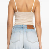 Canotta in maglia a costine in rosa Victoria beckham - donna 