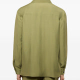 Giacca-camicia con ricamo in verde Laneus - uomo 