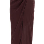 Gonna Phoebe con arricciatura in marrone the andamane - donna 