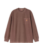T-shirt con tasca con logo in marrone Carhartt wip - uomo 