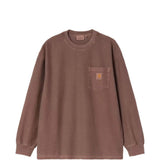T-shirt con tasca con logo in marrone Carhartt wip - uomo 
