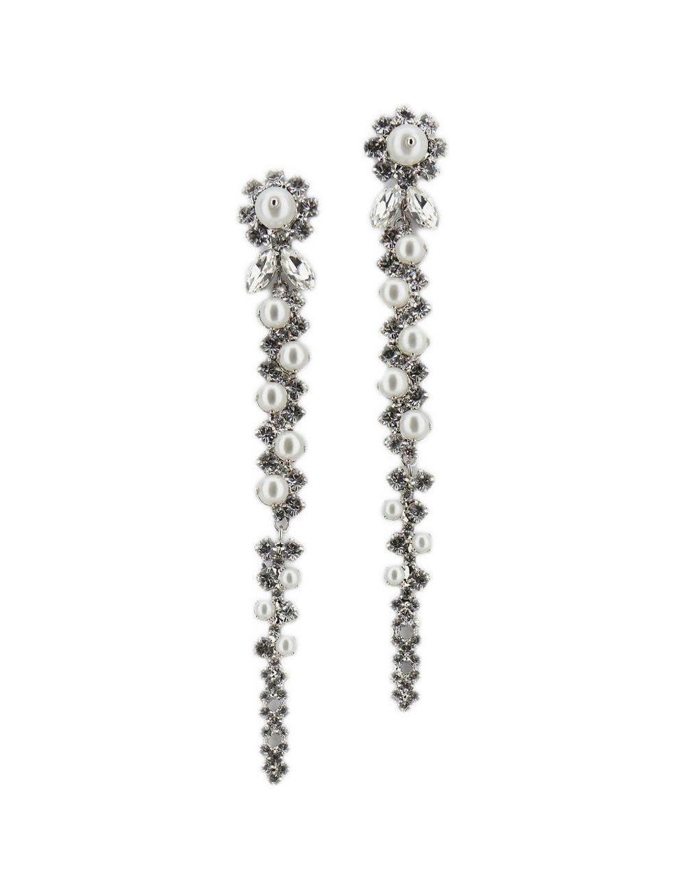 Orecchini a fiore con cristalli in argento Simone rocha - donna 