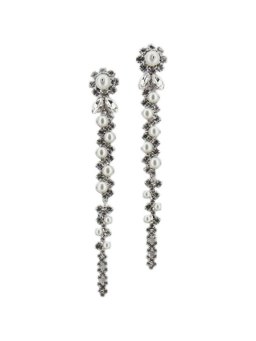 Orecchini a fiore con cristalli in argento Simone rocha - donna 