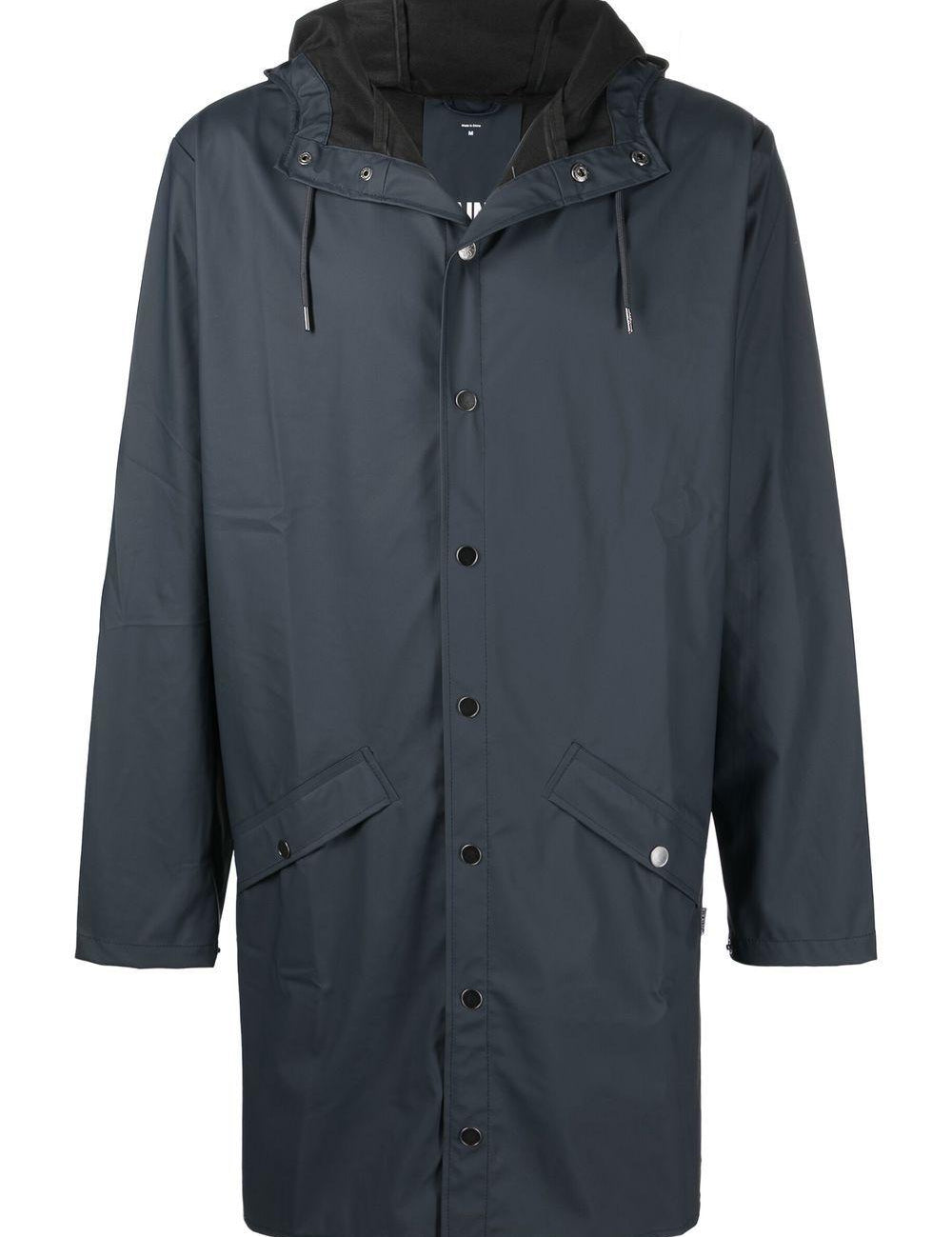 Impermeabile con cappuccio in blu Rains - uomo 