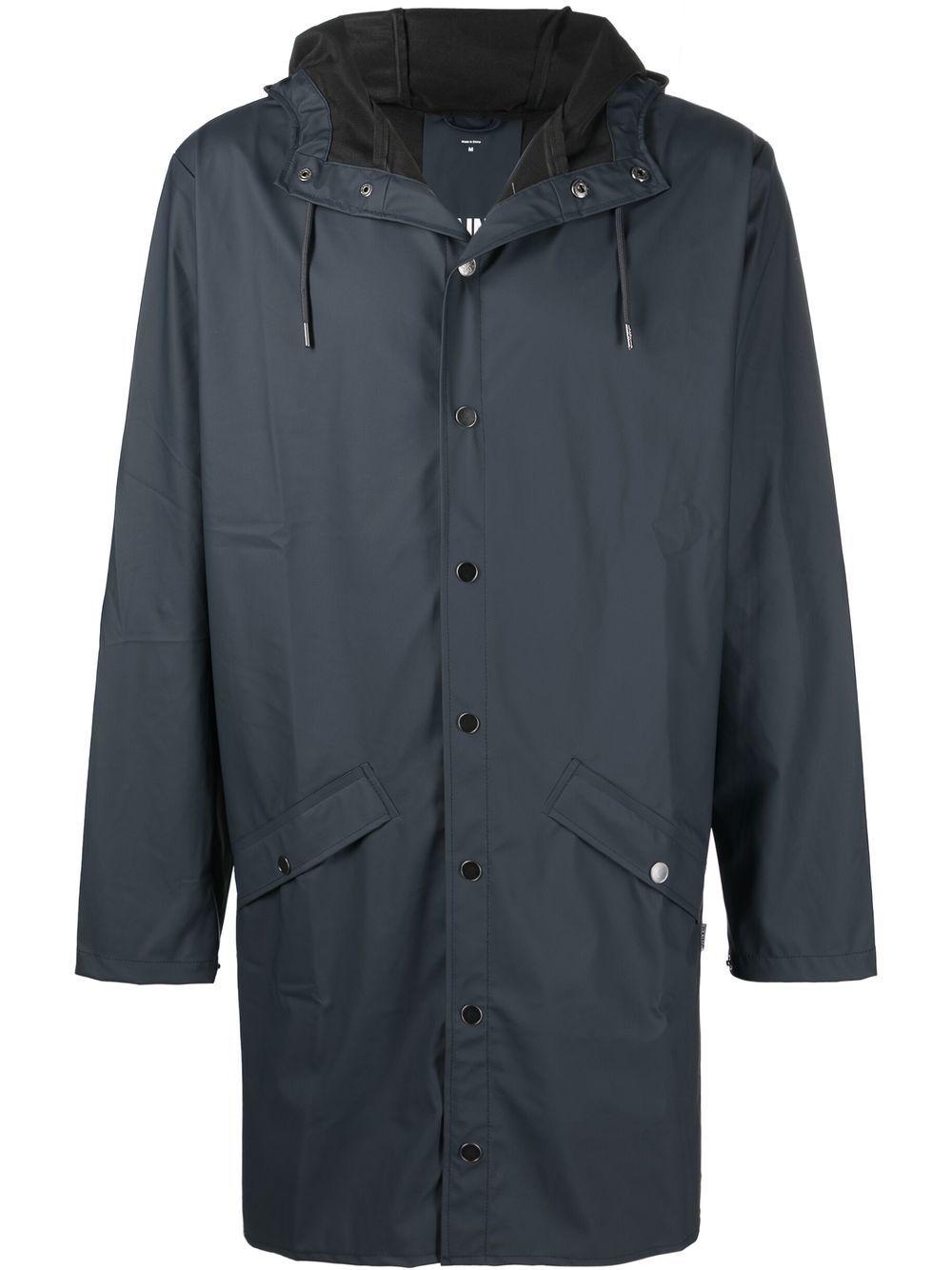 Impermeabile con cappuccio in blu Rains - uomo 