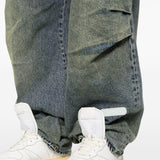 Jeans con pieghe in blu Pdf - uomo 