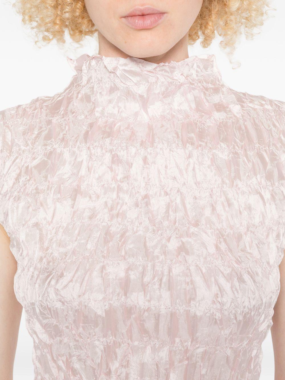 Abito corto con ruches in rosa GONGDID DESIGN - donna 