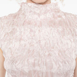 Abito corto con ruches in rosa GONGDID DESIGN - donna 