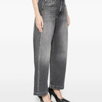 Jeans con toppa e logo Hattie in grigio Ag jeans - donna 