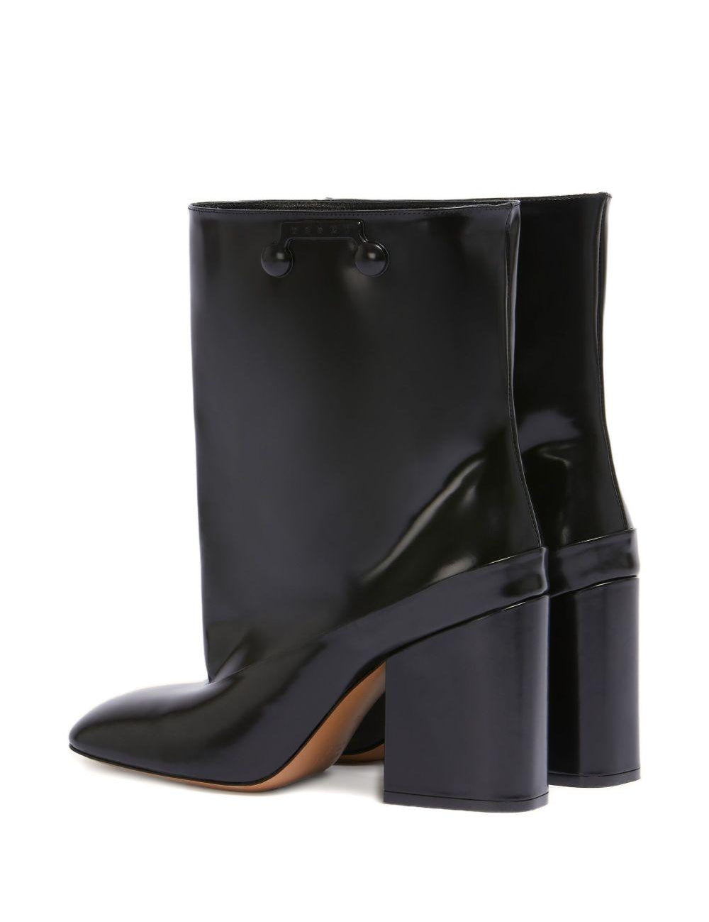 Stivaletti con tacco a blocco trunkaroo in nero Marni - donna 