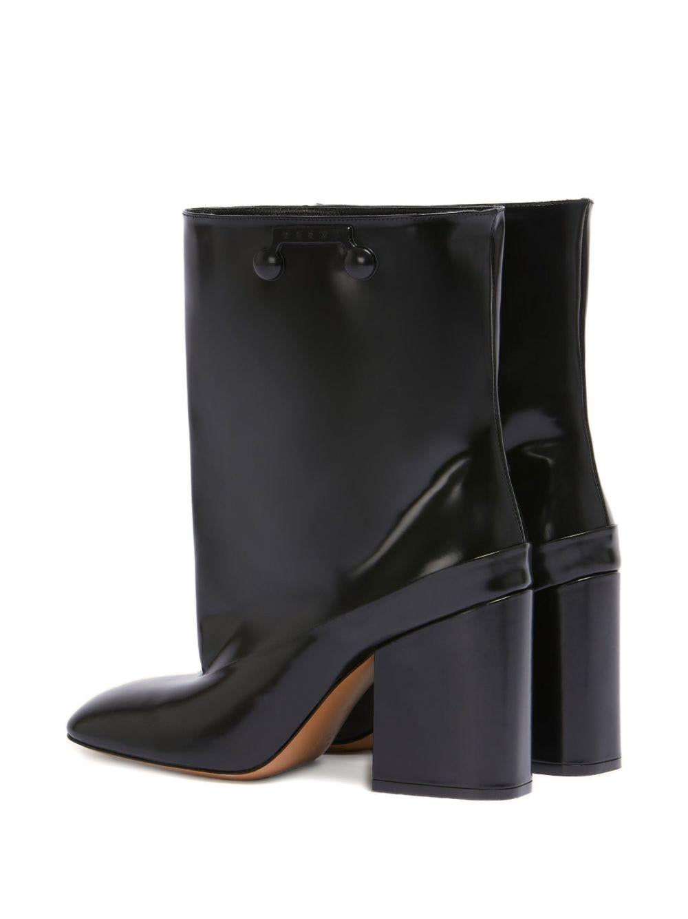 Stivaletti con tacco a blocco trunkaroo in nero Marni - donna 