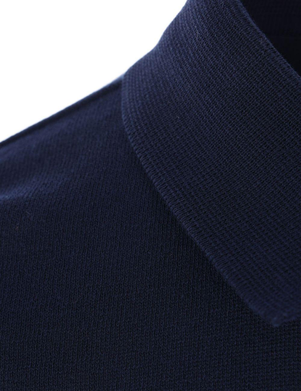 Polo in maglia in blu Caruso - uomo 