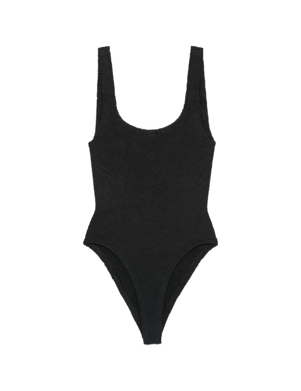 Costume intero square in nero hunza g - donna 