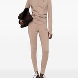 Leggings arricciati con vita alta in rosa Adidas by Stella Mc Mcartney - donna 