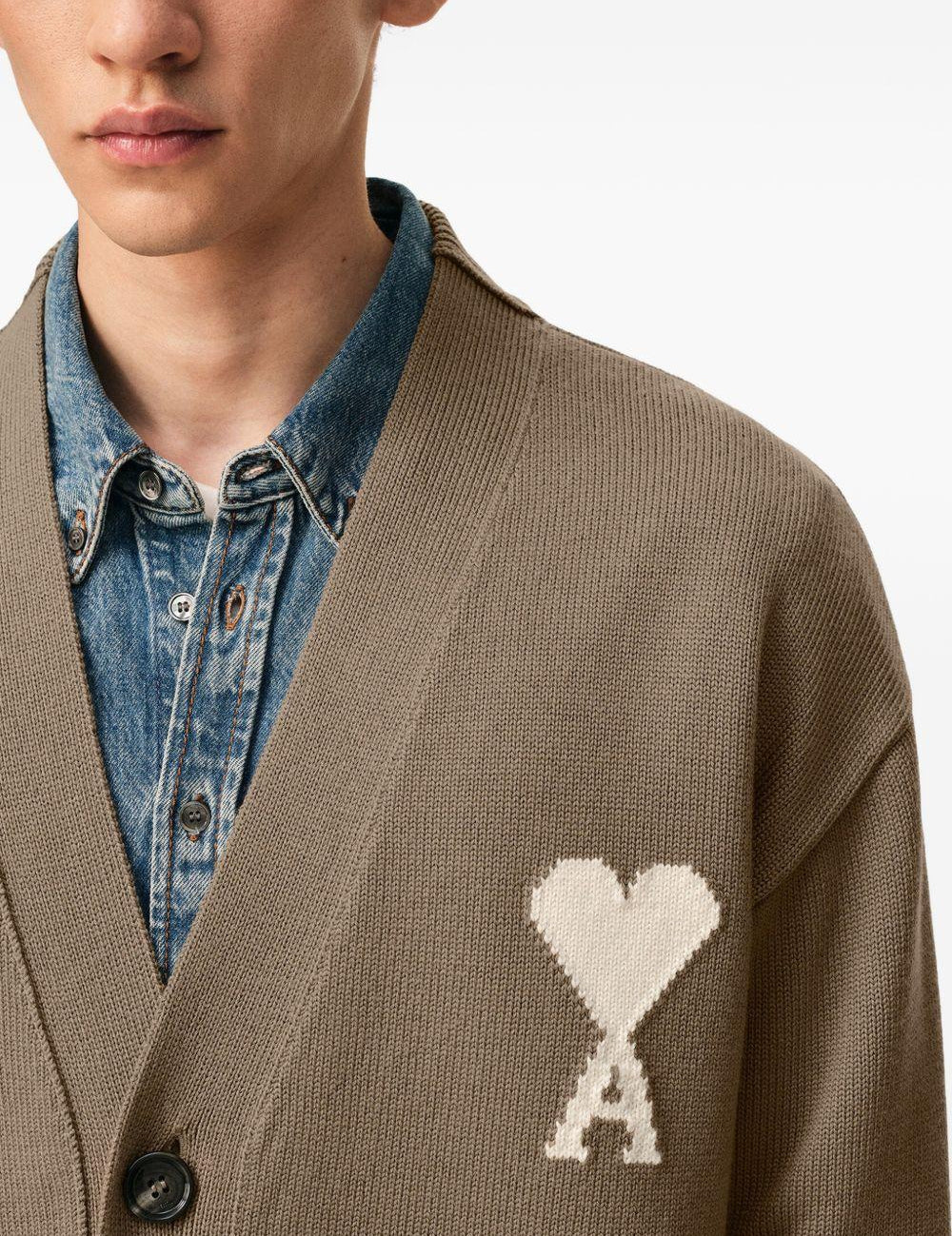 Cardigan ami de coeur in marrone Ami paris - unisex 