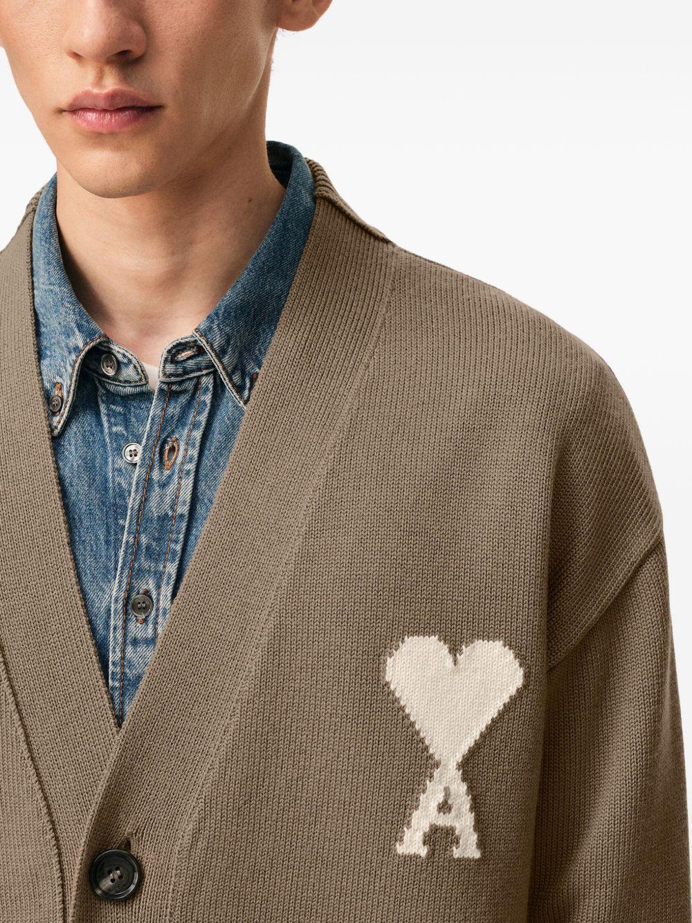 Cardigan ami de coeur in marrone Ami paris - unisex 