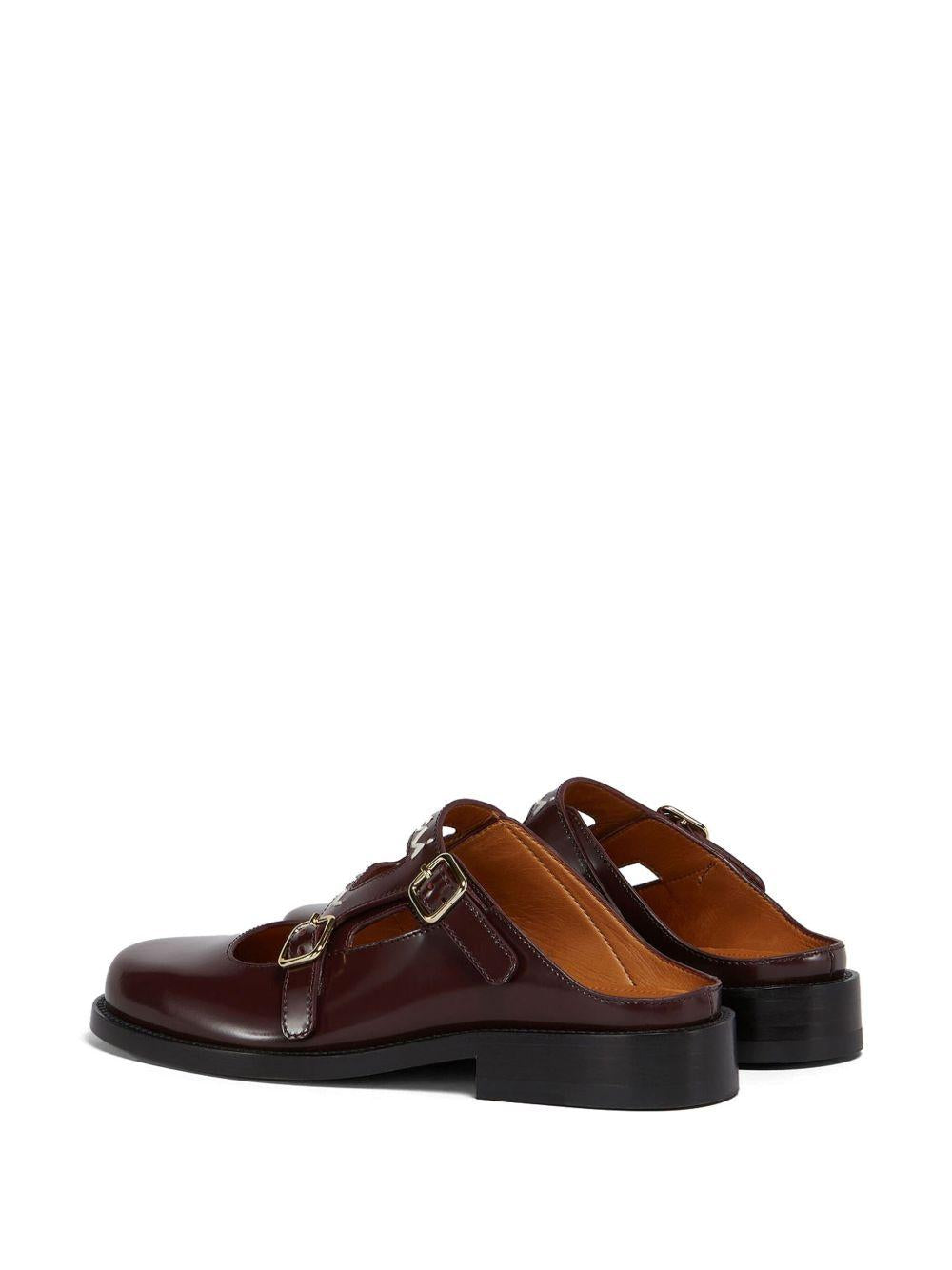 Mules slip-on in bordeaux Marni - donna 