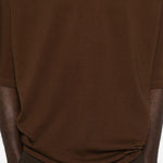 T-shirt squadrata in marrone Entire studios - unisex 
