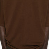 T-shirt squadrata in marrone Entire studios - unisex 