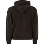 Felpa con logo ricamato a schizzi di vernice in marrone Carhartt wip - uomo 