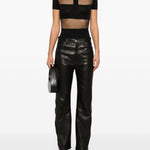 Polo semi trasparente a righe in nero Coperni - donna 