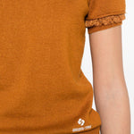 Top in maglia con bordo in pizzo in arancione Shushu/tong - donna 