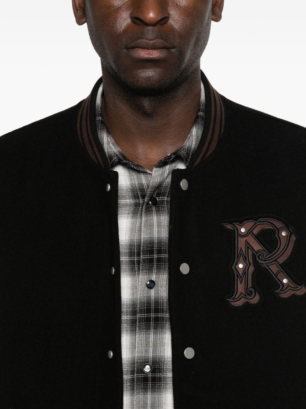 Bomber con applicazione logo in nero Represent - uomo 