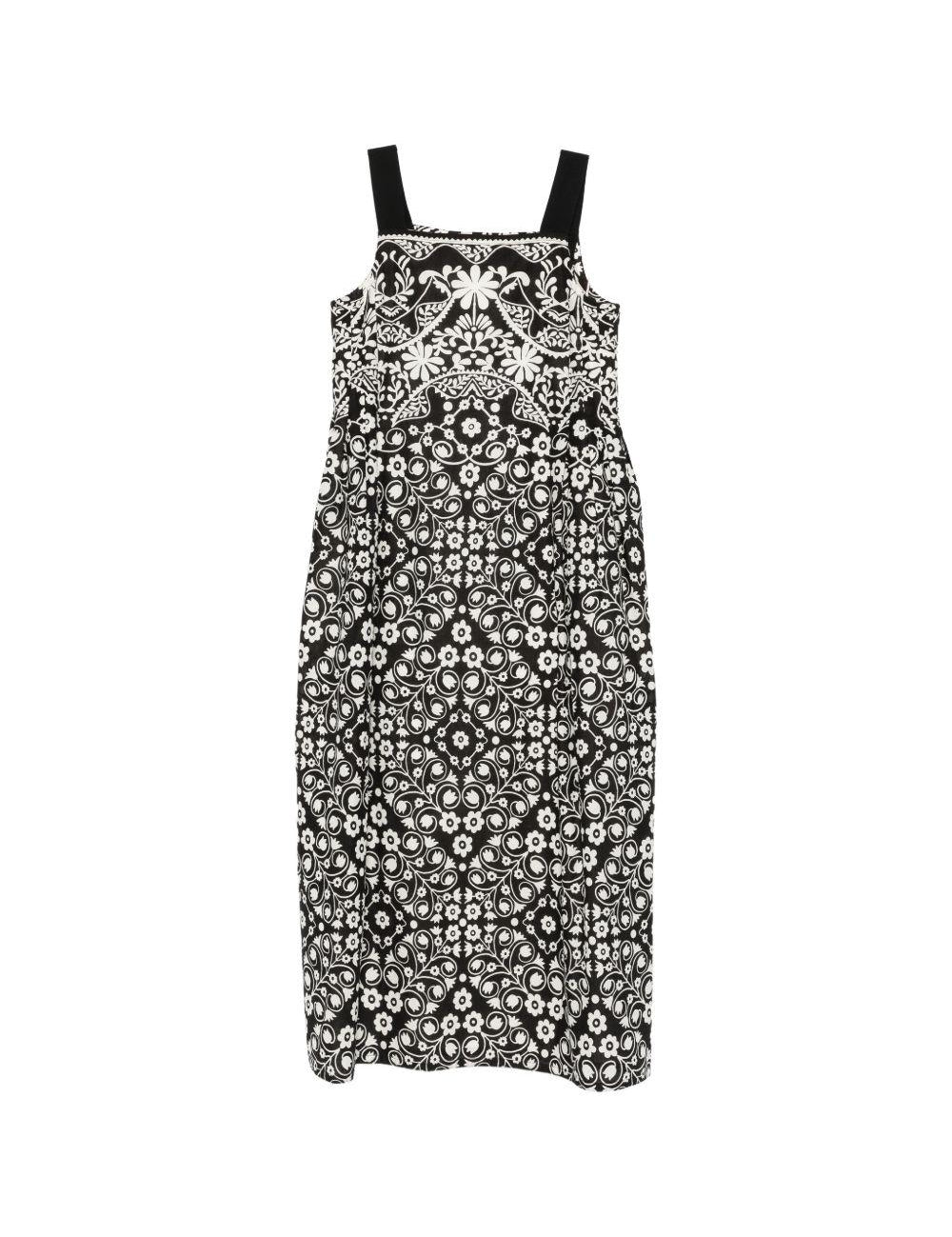 Abito midi con stampa floreale in nero Maxmara weekend - donna 