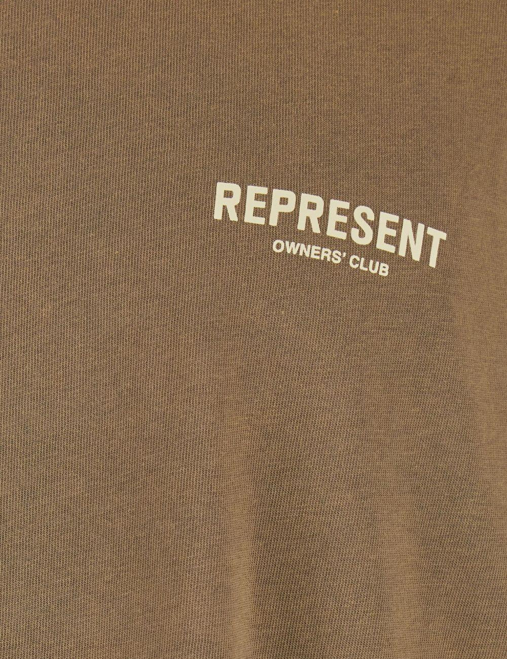 T-shirt con logo in marrone Represent - uomo 