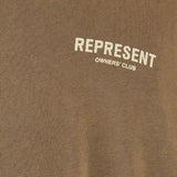 T-shirt con logo in marrone Represent - uomo 