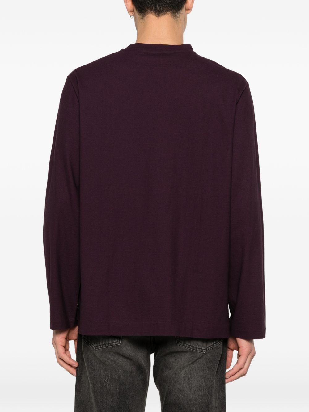 T-shirt a coste in viola Our legacy - uomo 