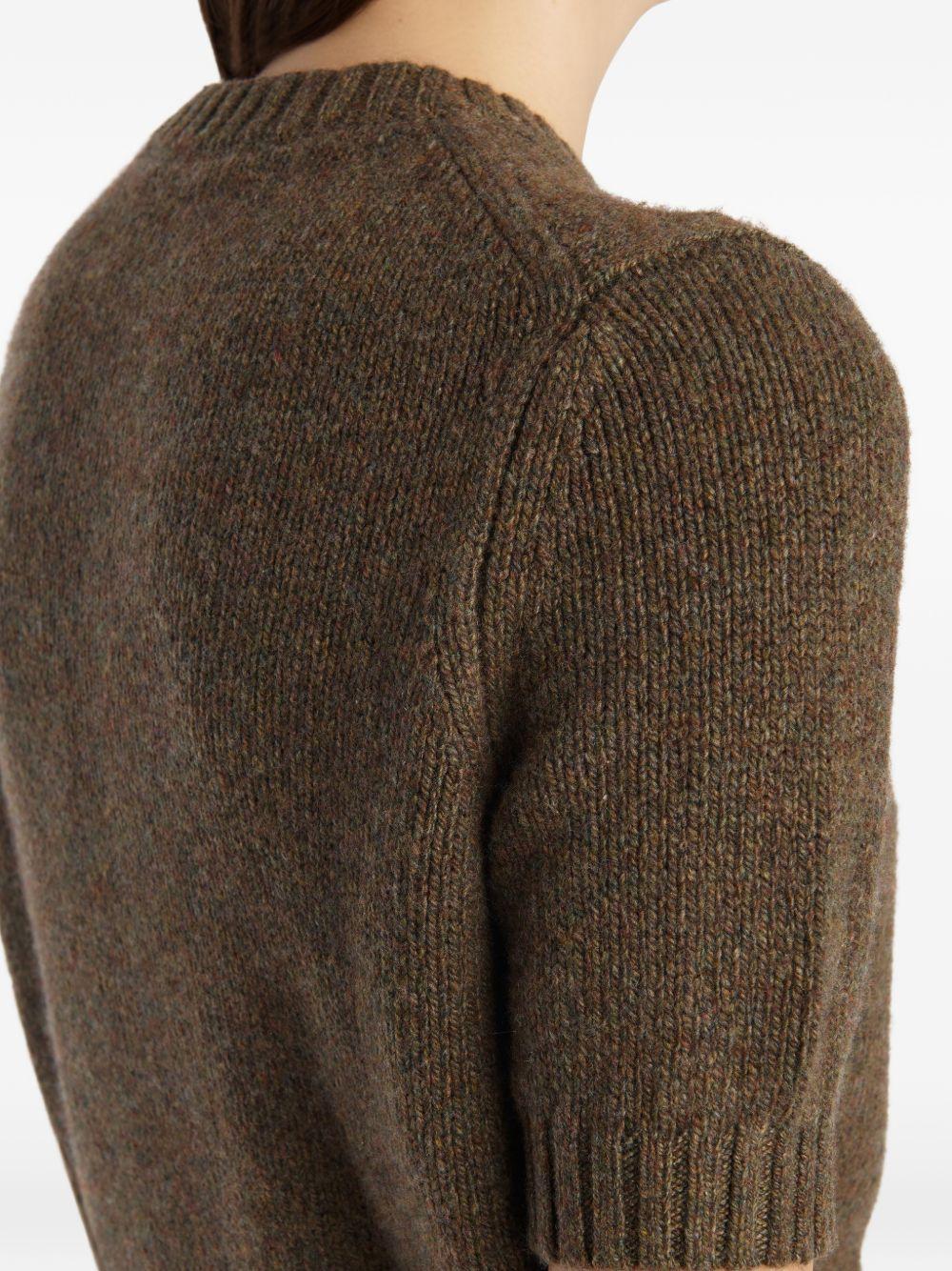 Cardigan Nora in cashmere in marrone 