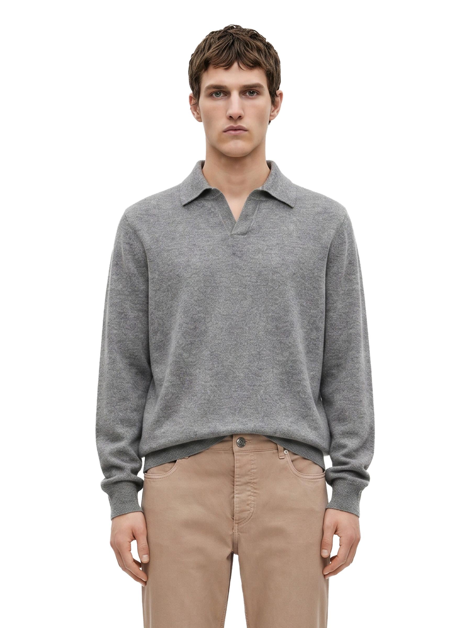 Polo in cotone piquet blu navy 
