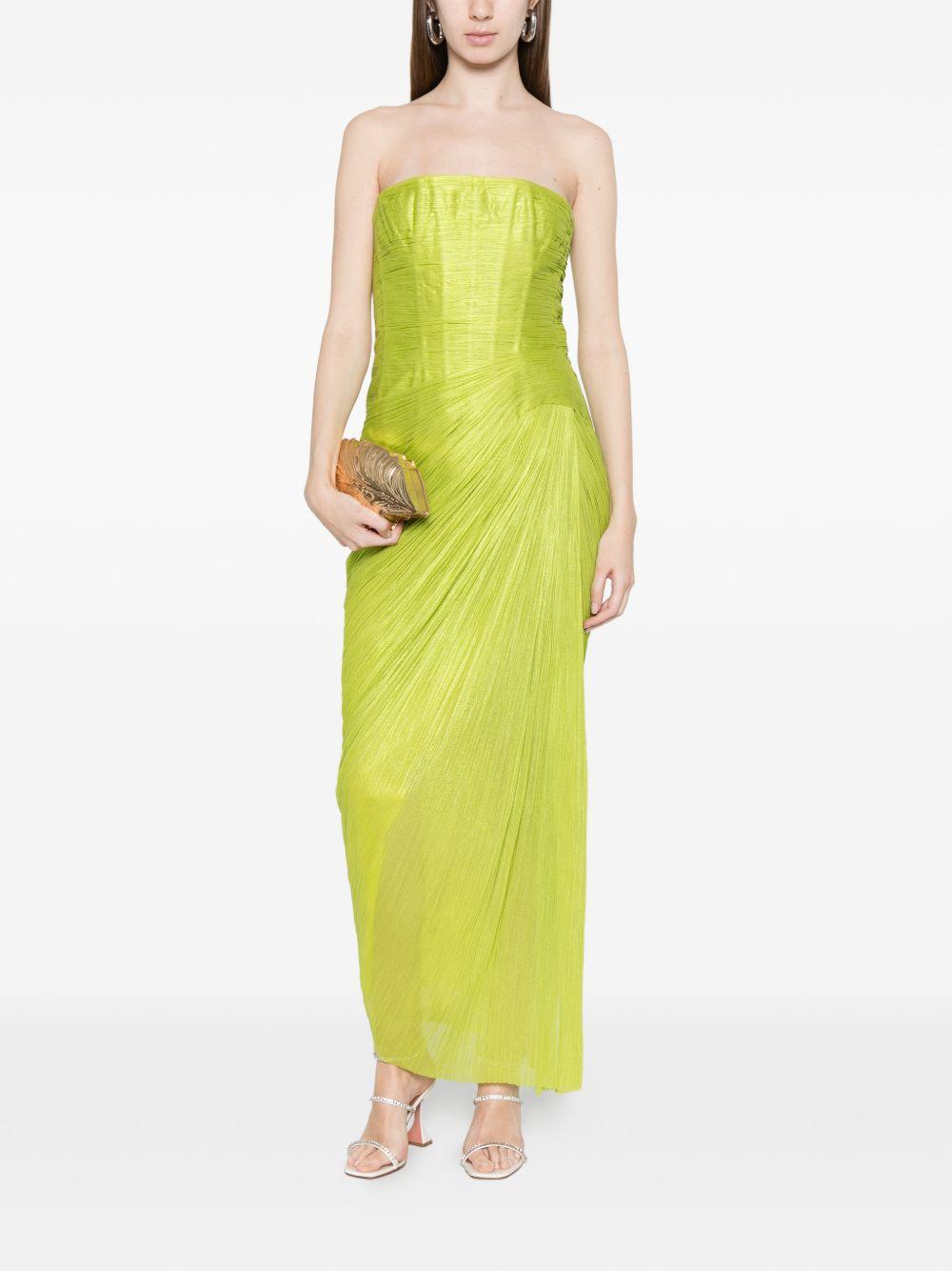 Abito midi senza spalline ruby in verde Maria lucia hohan - donna 
