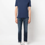 Jeans a gamba stretta in blu Brunello cucinelli - uomo 