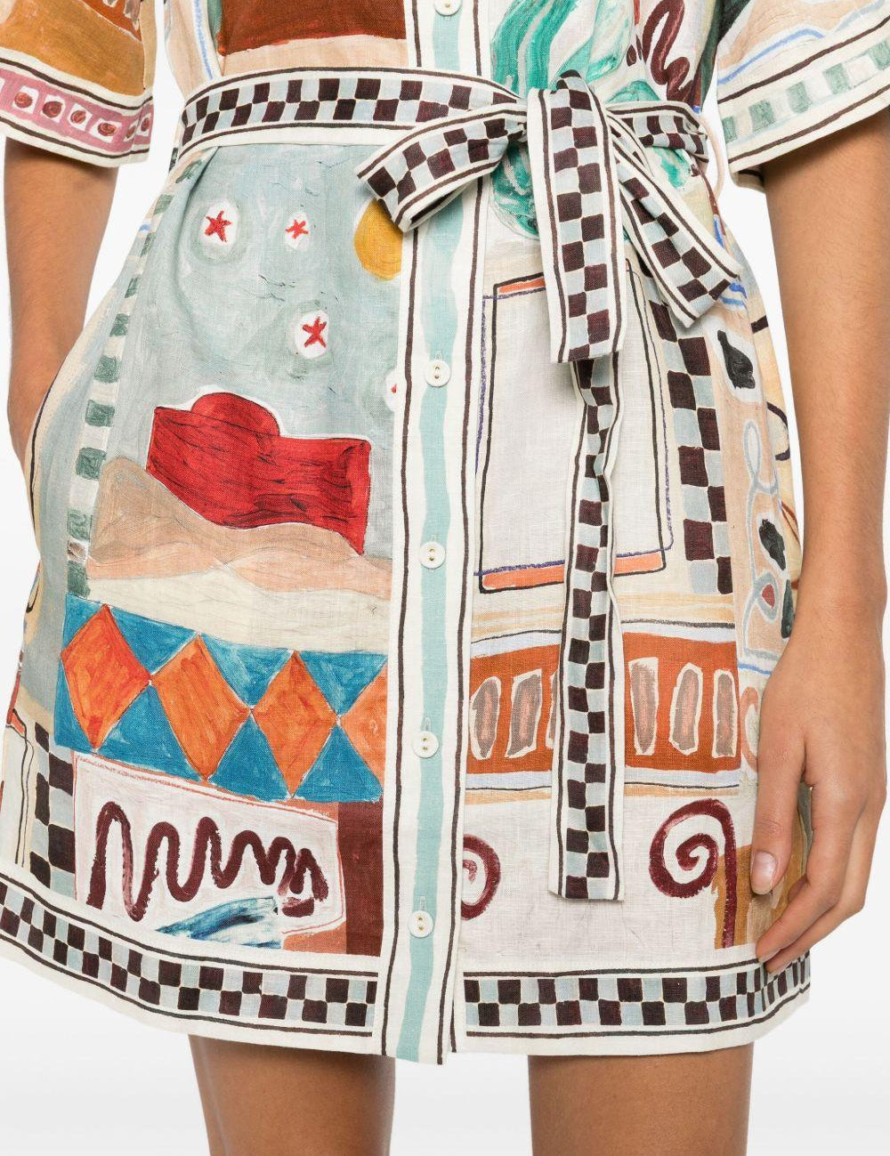 Chemisier con stampa grafica multicolore Alemais - donna 