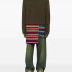Maglia con patchwork in verde scuro Comme des garcons homme - uomo 
