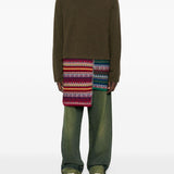 Maglia con patchwork in verde scuro Comme des garcons homme - uomo 