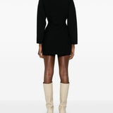 Abito mini a manice lunghe Power in nero Wardrobe.Nyc - donna 