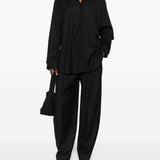 Camicia con collo a punta con bottoni frontali in nero The andamane - donna 