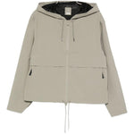 Giacca con cappuccio e zip in grigio Rains - donna 