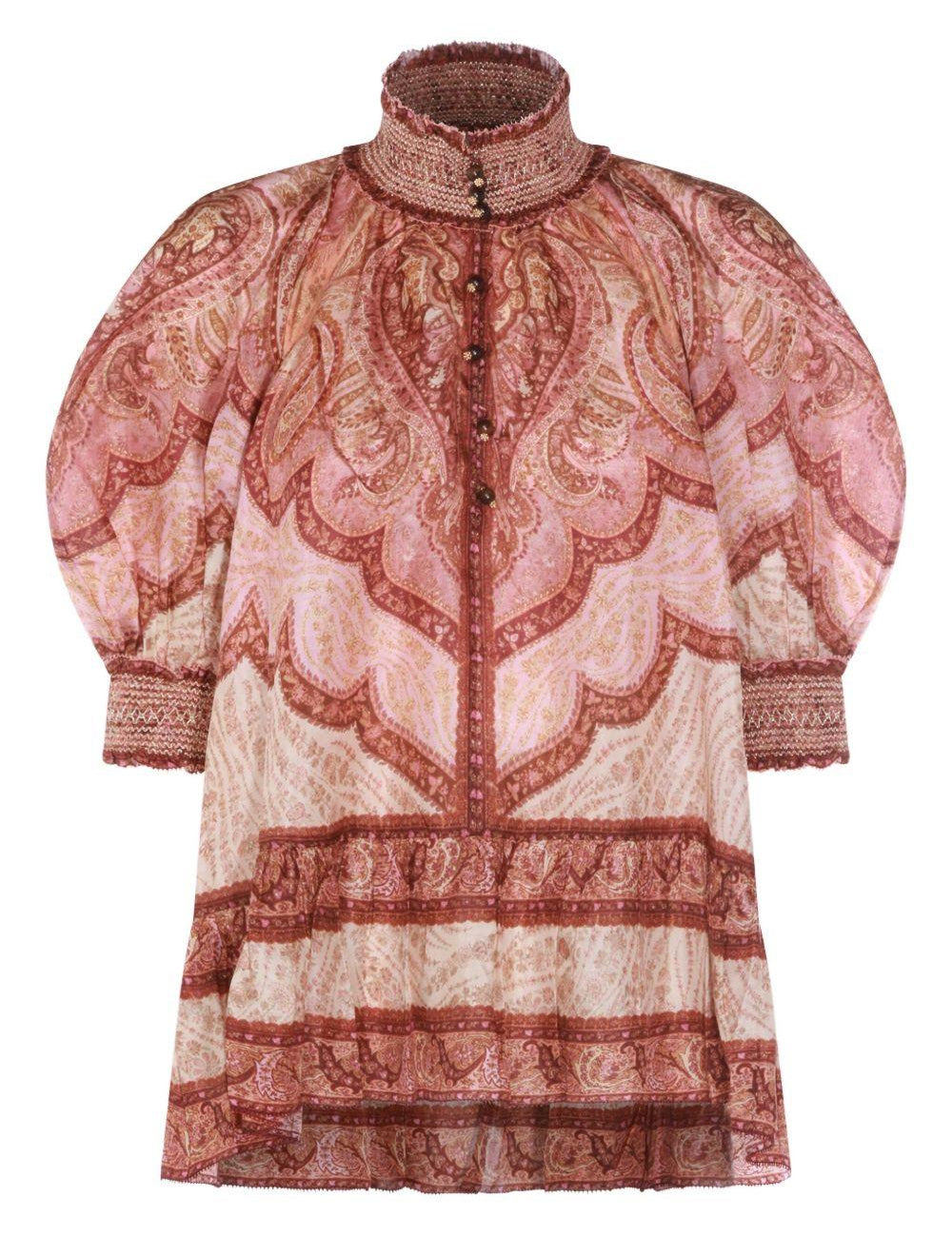 Blusa Wanderlust con stampa paisley in borgogna Zimmermann - donna 